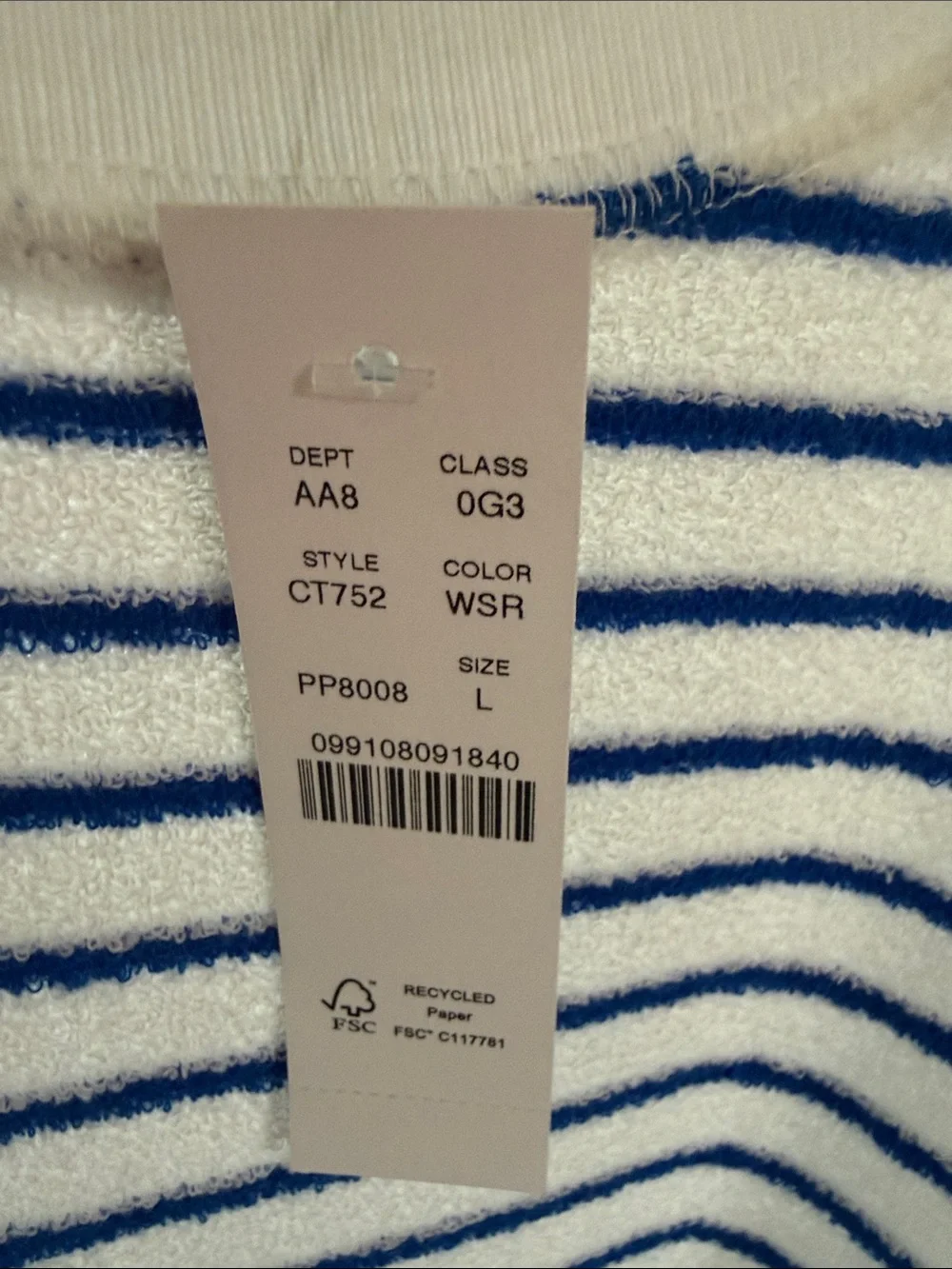 J. Crew crew blue